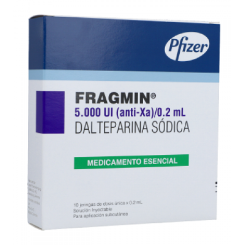 Fragmin 5000 UI/ 0.2Ml Solución inyectable Caja X 10 Unidades 