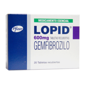 lopid 600 mg x 20 tabletas recubiertas