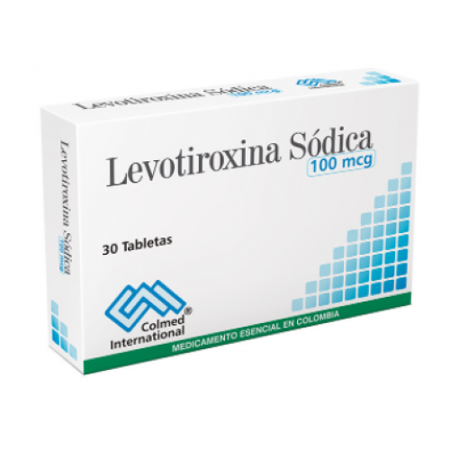 Levotiroxina Sódica 100 Mcg Colmed Caja X 30 Tabletas 