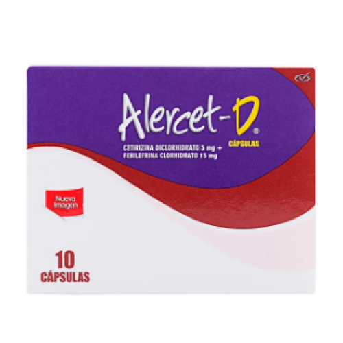 alercet D 5mg/15mg x10 cápsulas