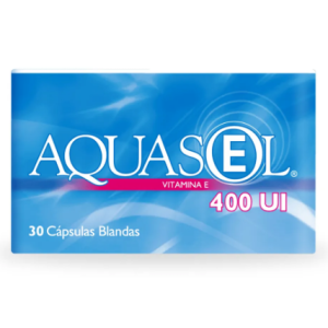 aquasel vitamina E 400 UI x 30 cápsulas blandas