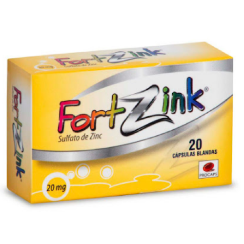 fortzink 20 mg x 20 cápsulas blandas
