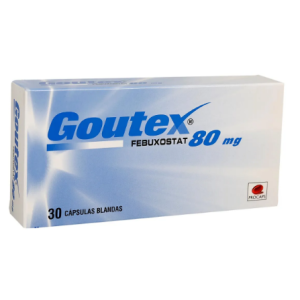 goutex febuxostat 80 mg x 30 cápsulas blandas