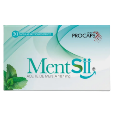 mentsii aceite menta 187 mg x 30 cápsulas