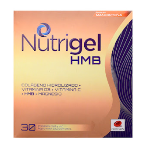 nutrigel HMB colágeno hidrolizado caja x 30 sobres