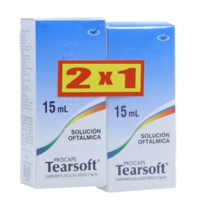 tearsoft solución oftálmica frasco x 15 ml oferta 2x1