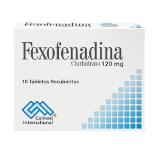 fexofenadina 120 mg x 10 tabletas