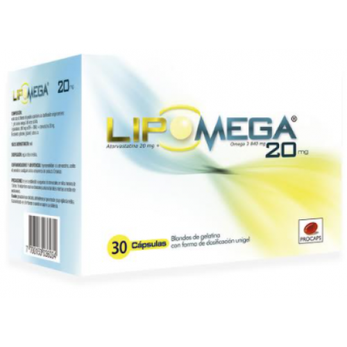 Lipomega 20 Mg Caja X 30 cápsulas