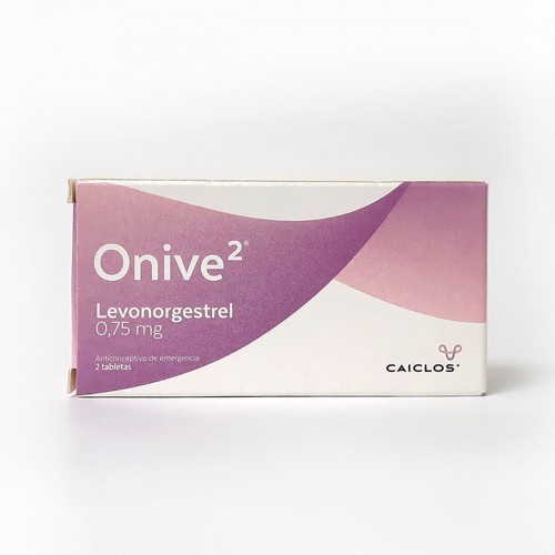 Onive-2 0.75 Mg  Anticonceptivo de Emergencia Caja X 2 Tabletas 