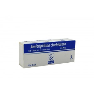 Amitriptilina Clorhidrato 25 Mg Caja X 30 Tabletas 
