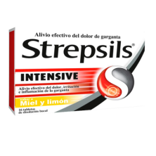 Strepsils Intensive Sabor Miel y Limón Caja X 16 Tabletas 