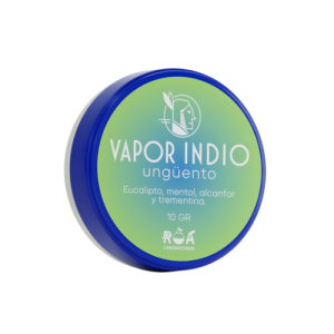 Vapor Indio Ungüento (eucalipto, mentol, alcanfor, trementina) Pote X 10 Gramos