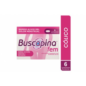 Buscapina Fem 20 Mg/ 400 Mg  Caja X 6 Tabletas 