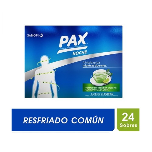 Pax Noche Granulado para reconstruir a solución oral sabor a Limón Caja X 24 Sobres