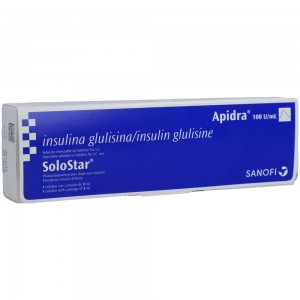 Apidra 100 U/ml SoloStar Solución Inyectable Caja X 1 Cartucho de 3 Ml