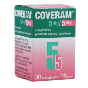 coveram 5mg/5mg caja x 30 comprimidos