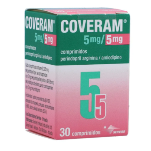 coveram 5mg/5mg caja x 30 comprimidos