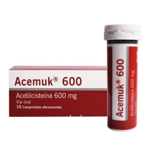 acemuk acetilciste 600 mg x 10 comprimidos efervescentes