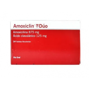 Amoxiclin Dúo 875 / 125 Mg Caja X 14 Tabletas 