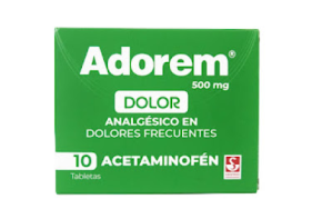 Adorem Acetaminofén 500 Mg X 10 Tabletas