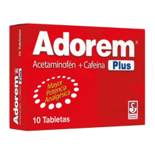 Adorem Plus Acetaminofén + Cafeína  X 10 Tabletas