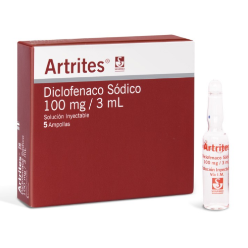 artrites diclofenaco 100mg/3ml x 5 ampollas