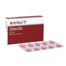 Artrites Diclofenaco 50 Mg X 30 Tabletas