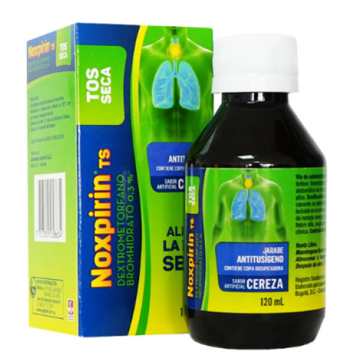 Noxpirin ts 0,3% Jarabe antitusígeno sabor a cereza Frasco X 120 Ml 
