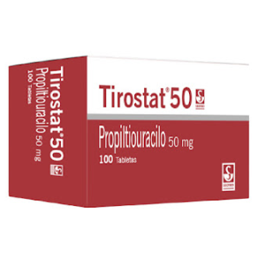 tirostat propiltiouracilo 50 mg x 100 tabletas