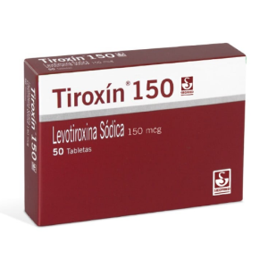 tiroxín levotiroxina 150 mcg x 50 tabletas