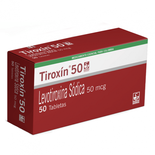 Tiroxín-50  50 Mcg Caja X 50 Tabletas  