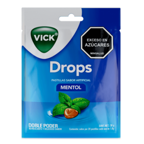 vick pastillas mentol 36gr x 20 Pastillas