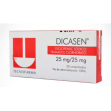 Dicasen 25 Mg/ 25 Mg Caja X 20 Tabletas 