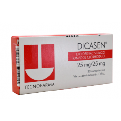 Dicasen 25 Mg/ 25 Mg Caja X 30 Tabletas 