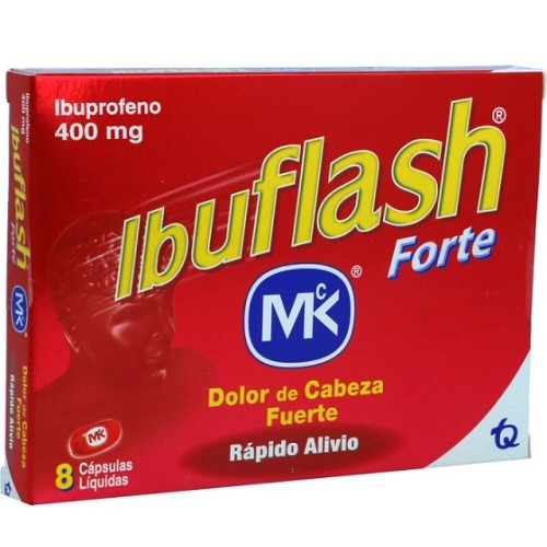 Ibuflash Forte 400 Mg Dolor de cabeza Fuerte Caja X 8 Cápsulas