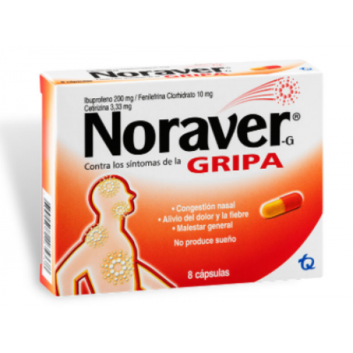 Noraver Gripa Caja X 8 Cápsulas 
