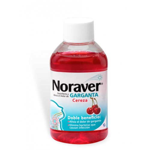  Noraver Garganta sabor Cereza Doble Beneficio Frasco sin Válvula X 120 Ml 