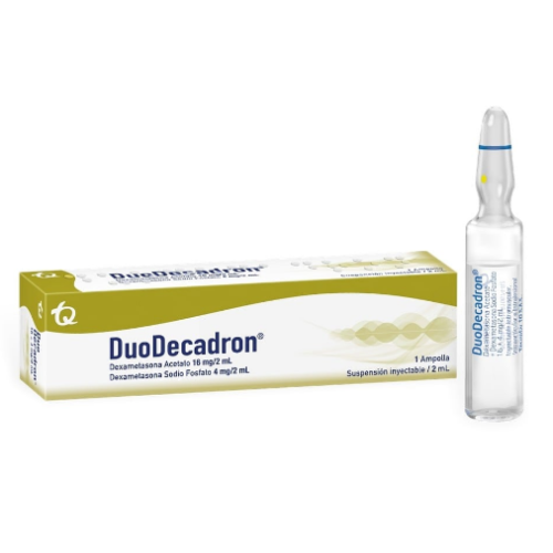 Duo-Decadron 16 + 4 Mg/ 2 Ml  Suspensión inyectable Caja X 1 Ampolla 