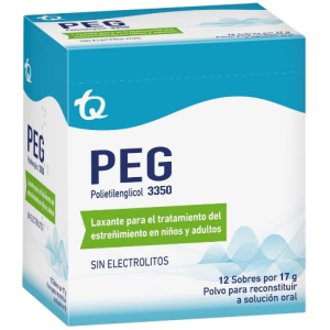 PEG 3350 laxante para niños y adultos Caja X 12 Unidades (17 Gramos)