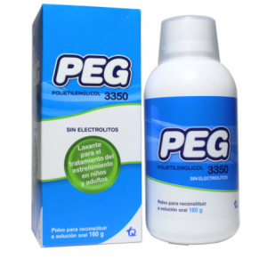 PEG 3350 laxante para niños y adultos Frasco X 160 Gramos 