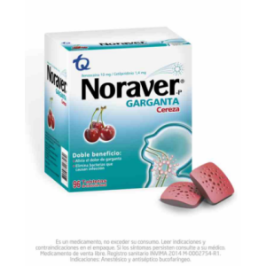 noraver garganta pastillas cereza x 96 Tabletas de disolusión bucal