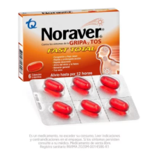 noraver gripa y tos fast total x 6 caps