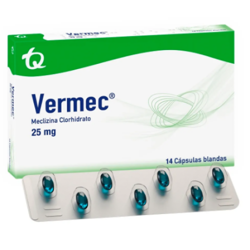 vermec 25 mg caja x 14 cápsulas