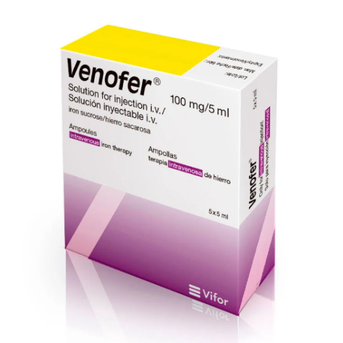 Venofer 100 Mg/ 5 Ml Solución inyectable Ampolla X 5 Ml 