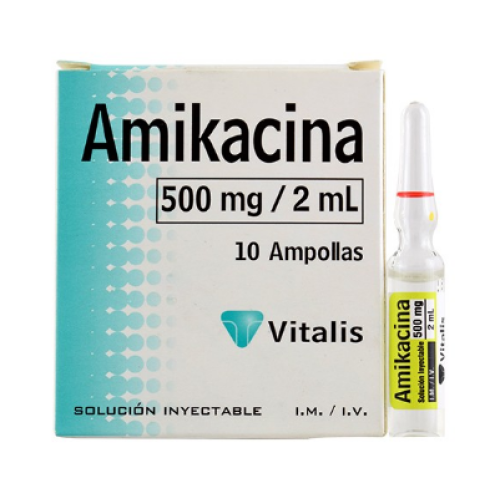 amikacina 500 mg/2 ml caja x 10 ampolla