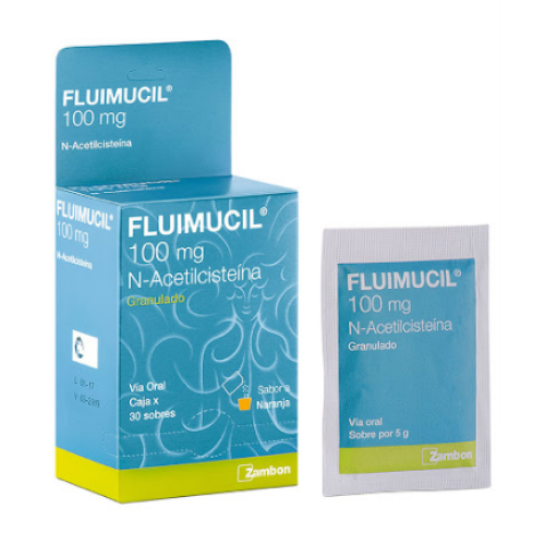 fluimucil granulado 100 mg x 30 sobres