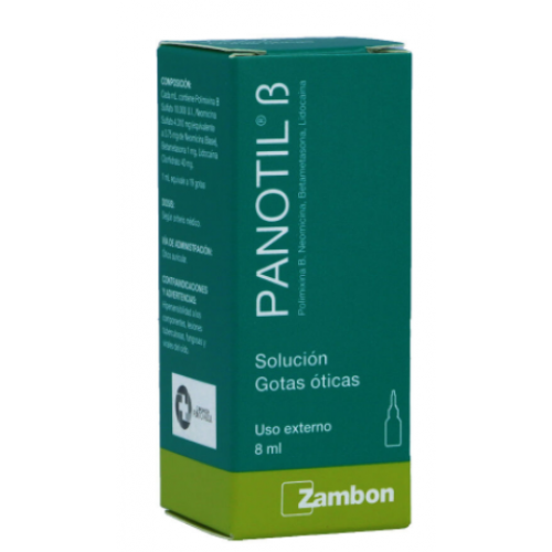 Panotil-B Solución Gotas Óticas Frasco X 8 Ml  