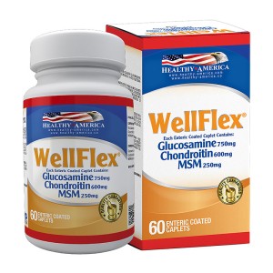 WellFlex Glucosamina 750Mg /  Condroitina 600Mg / MSM 250Mg Frasco X 60 Tabletas recubiertas 