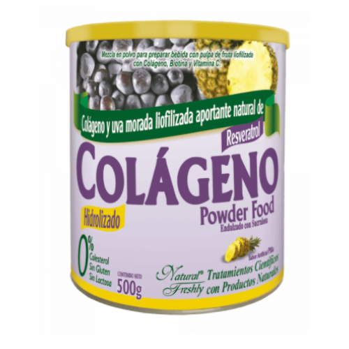 Colágeno Hidrolizado Sabor Piña Lata X 500 Gramos 