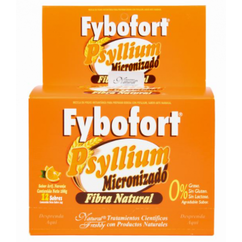 Fybofort Psyllium Fibra natural Caja X 12 Sobres 